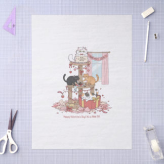 De Seda Papel Higiênico Dia dos Namorados Miado do Gato