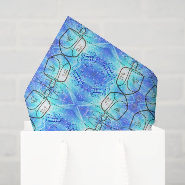 De Seda Papel Higiênico Feliz Hanukkah (Sacola de presentes)