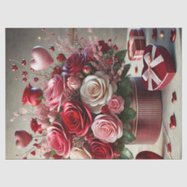 De Seda Papel Higiênico Floral Rosa Bonito para o Dia dos