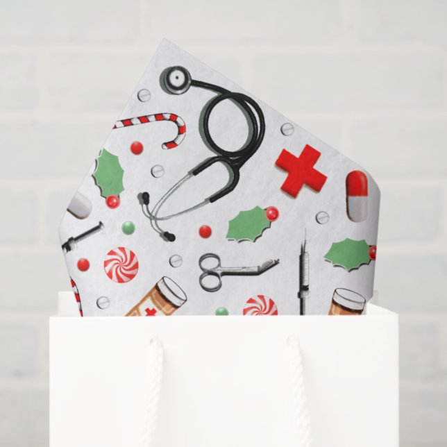 De Seda Papel Higiênico Natal Médico P (Sacola de presentes)