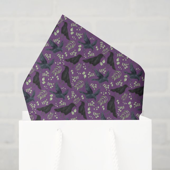 De Seda Papel Higiênico Raven Roxo (Sacola de presentes)