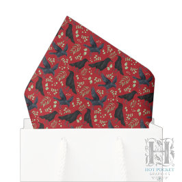 De Seda Papel Higiênico Raven Vermelho