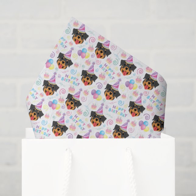 De Seda Papel Higiênico Rottweiler (Sacola de presentes)