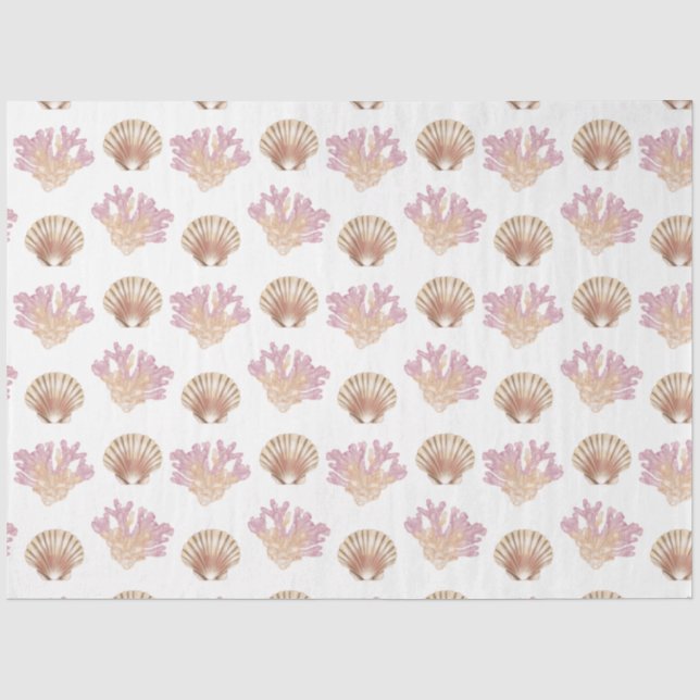 De Seda Papel Higiênico Série Vida Marinha Design 12 Folha (Frente )