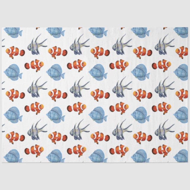 De Seda Papel Higiênico Série Vida Marinha Design 4 Folhas (Frente )