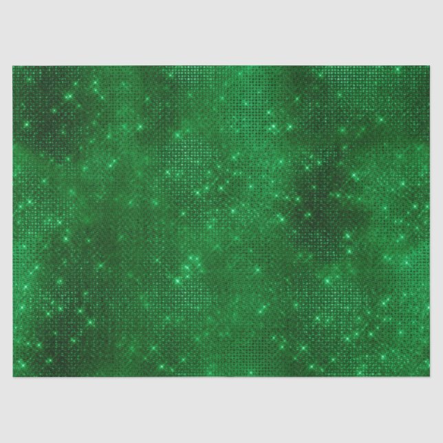 De Seda Papel Laminado Verde Brilhante (Frente )