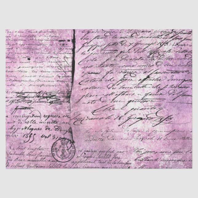 De Seda Papel Lavanda Série Efêmera Design 9 (Frente )