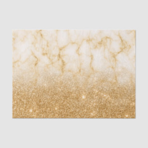 De Seda Papel Marble com Brilho em Ouro Amarelo degradê