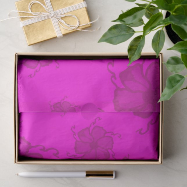 De Seda Papel Monocromático FTF em Rosa Vibrante (Presente)