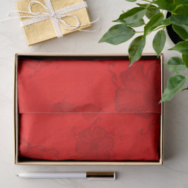De Seda Papel Monocromático FTF em Vermelho