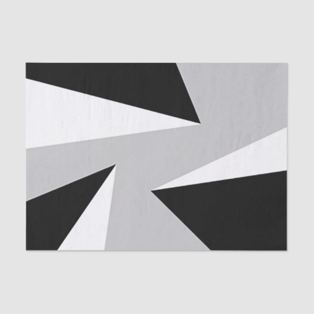 De Seda Papel monocromático geométrico (Frente )