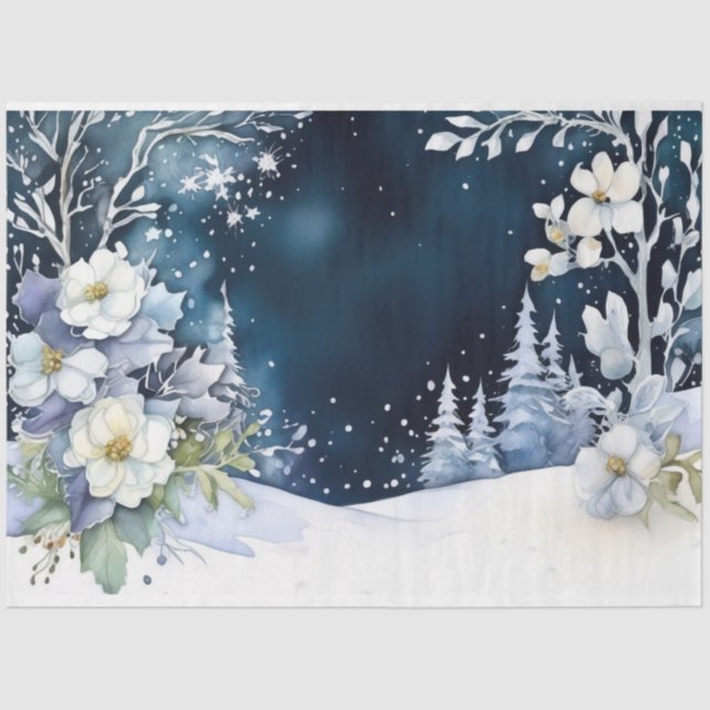 De Seda Papel no casamento no inverno (Frente )