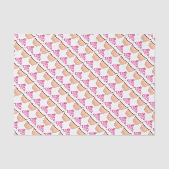 De Seda Papel no cupcake (Frente )