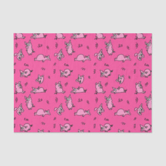 De Seda Papel no Tecido Suíno