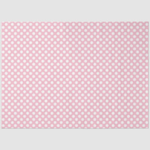 De Seda Papel no Teclado da Bolinhas Rosa e Branco