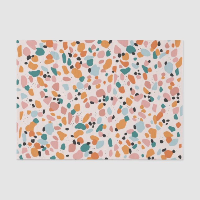 De Seda Papel para tecidos do Terrazzo (Frente )