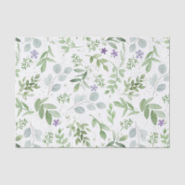 De Seda Papel para tecidos em verde e lavanda