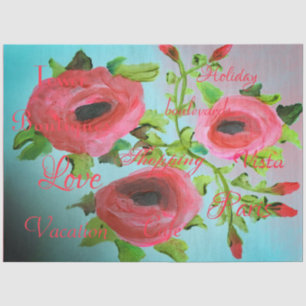 De Seda Papel para tecidos lisos e corais cor-de-rosa