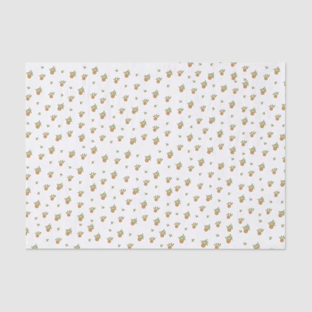 De Seda Papel pequeno em cor laranja (Frente )