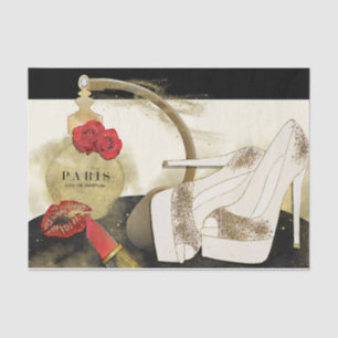 De Seda Papel Perfume Paris Rosas Saltos & Lábios