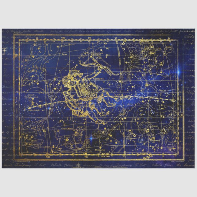 De Seda papel tecelular da constelação gemini (Frente )