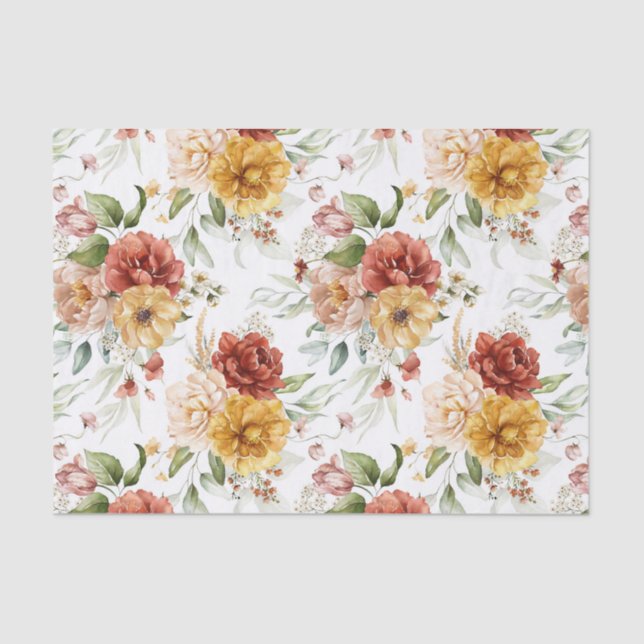 De Seda Papel Tecido (3) Gordo, Vermelho e Dourados (Frente )