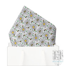 Papel Tecido Abelhas e Margaridas