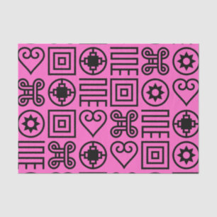 De Seda Papel Tecido Adinkra Impressão