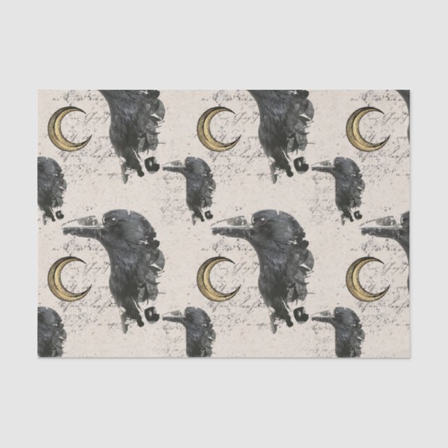De Seda Papel Tecido Alquimia Raven (Frente )