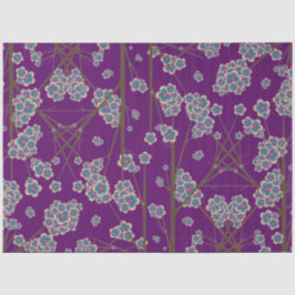 De Seda Papel Tecido Ametista das Ramificações Peculiares