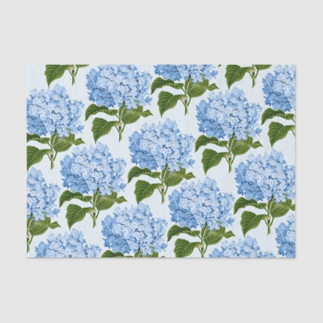 De Seda Papel Tecido Azul Hydrangea (Frente )
