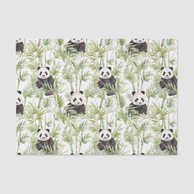 De Seda Papel Tecido Bamboo Panda (Frente )