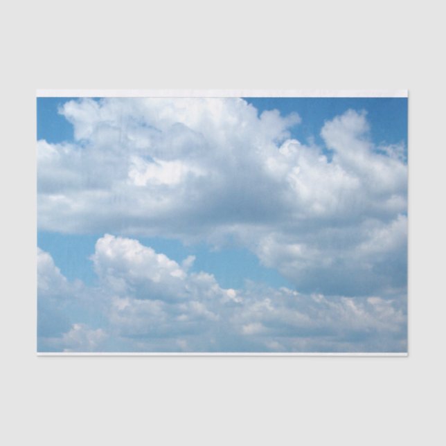 De Seda Papel Tecido 'Blue Skies' (Frente )