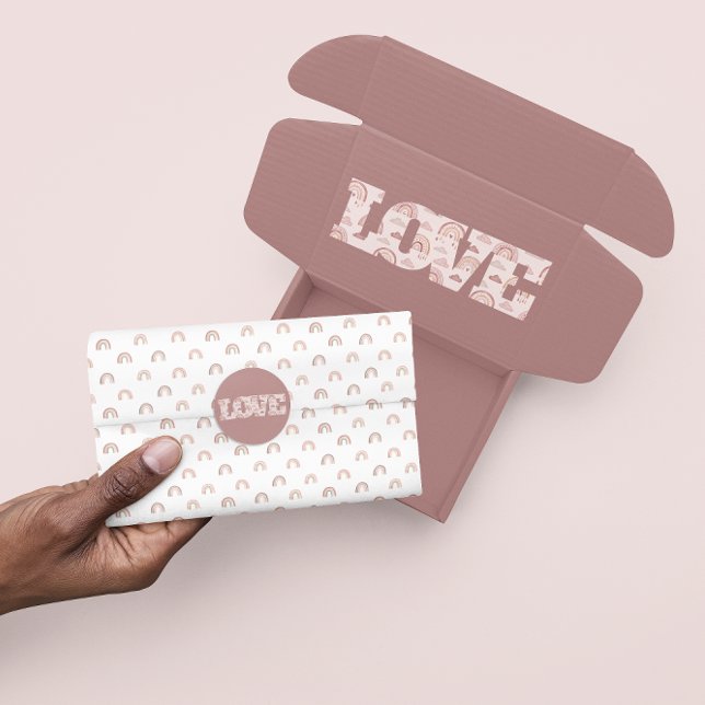 De Seda Papel Tecido Boho Arco-Íris (Celebrate someone special with this boho rainbow tissue paper! )