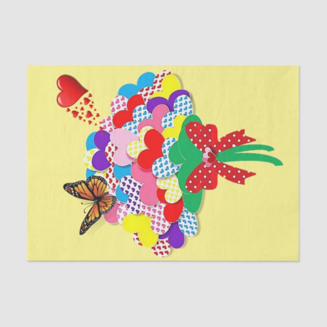 De Seda Papel Tecido borboleta (Frente )