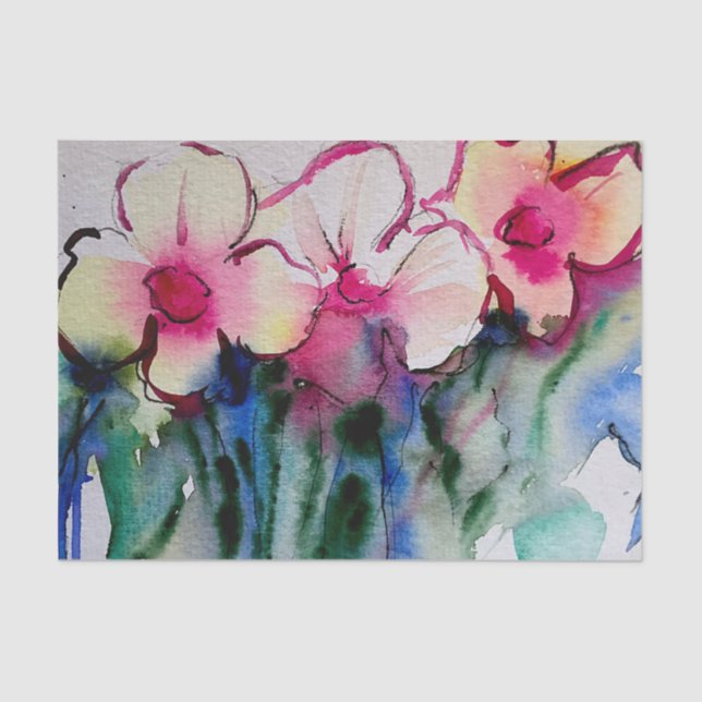 De Seda Papel Tecido Colorido para Flores (Frente )