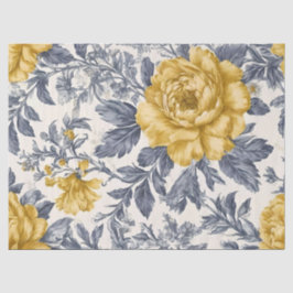 De Seda Papel Tecido com Desenho Floral Dourado e Prateado