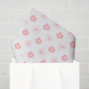 De Seda Papel Tecido com Estampa Floral Rosa
