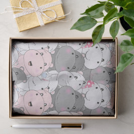 De Seda Papel Tecido Cujo Bebê Hippos É Bonito