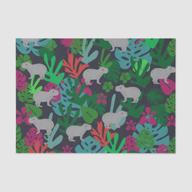 De Seda Papel Tecido Cujo Capybara (Frente )