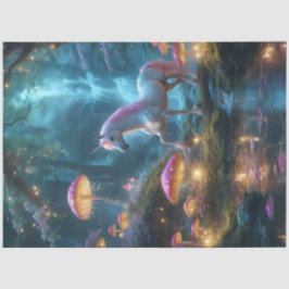 De Seda Papel Tecido da Floresta Unicórica