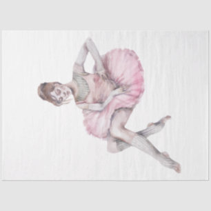 De Seda Papel Tecido da Série Watercolor Ballerina Design