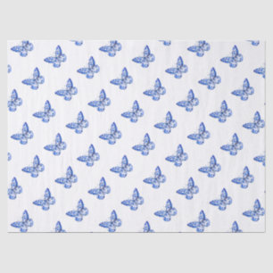 De Seda Papel Tecido das Borboletas Brancas Chinoiserie Az