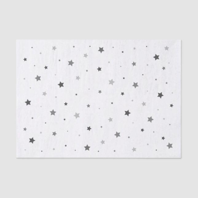 De Seda Papel Tecido das Estrelas da cinza (Frente )