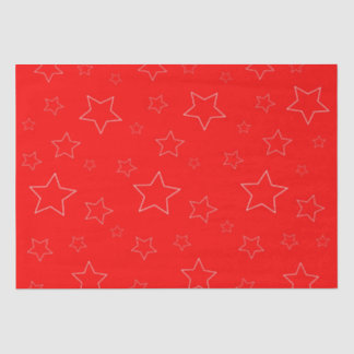 De Seda Papel Tecido das Estrelas Vermelhas