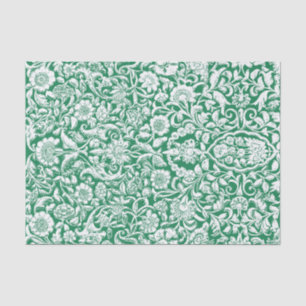 De Seda Papel Tecido Decoupage Floral Antiga, verde