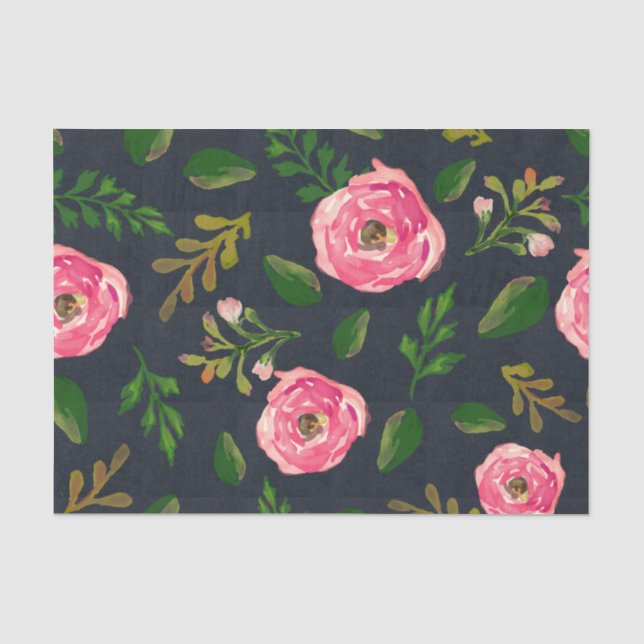 De Seda Papel Tecido Denim Fleur (Frente )