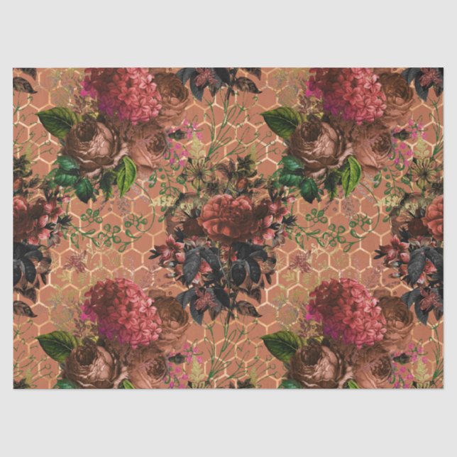 De Seda Papel Tecido Design Série Abelha da Floresta 18 (Frente )