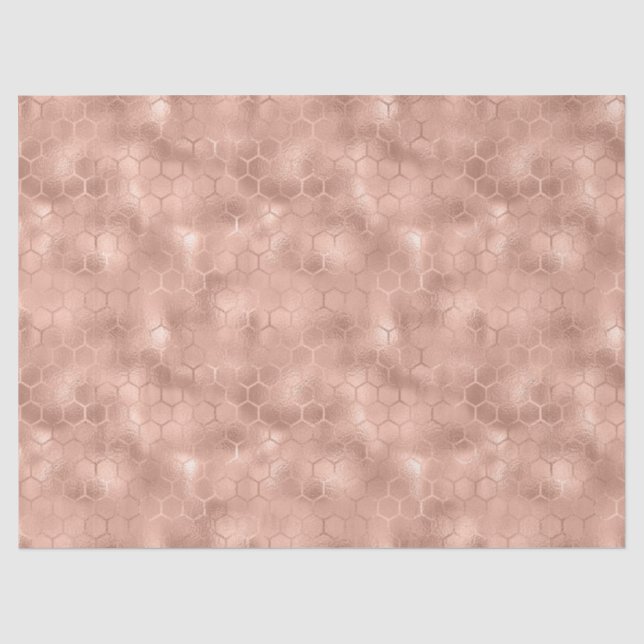 De Seda Papel Tecido Design Série Abelha Dourada Rosa 5 (Frente )