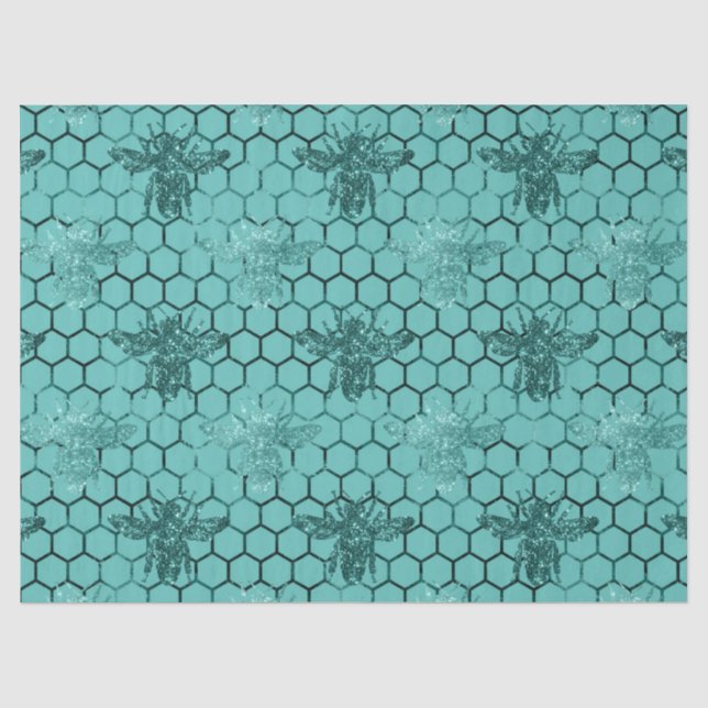 De Seda Papel Tecido Design Série Abelha Florestal 21 (Frente )